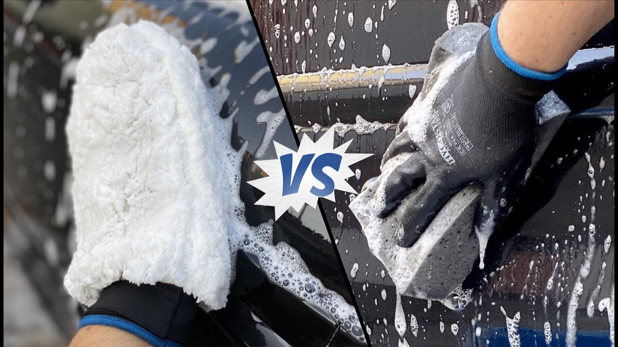 Mikrofaser-Waschhandschuh vs Autoschwamm