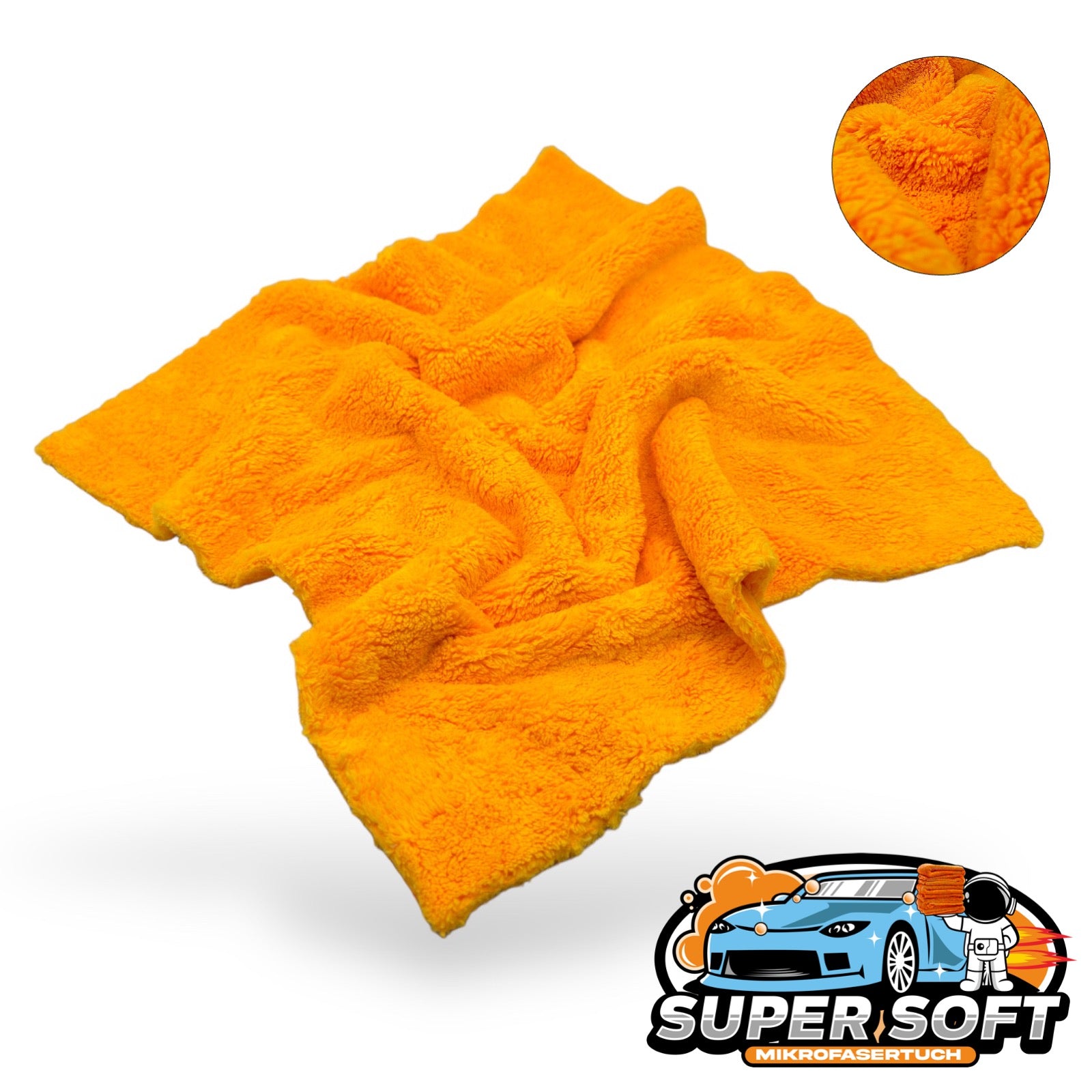 Lot De 3 Chiffons Microfibre XXL K2 Moli Orange 60x60cm - Neuf, 400 GSM