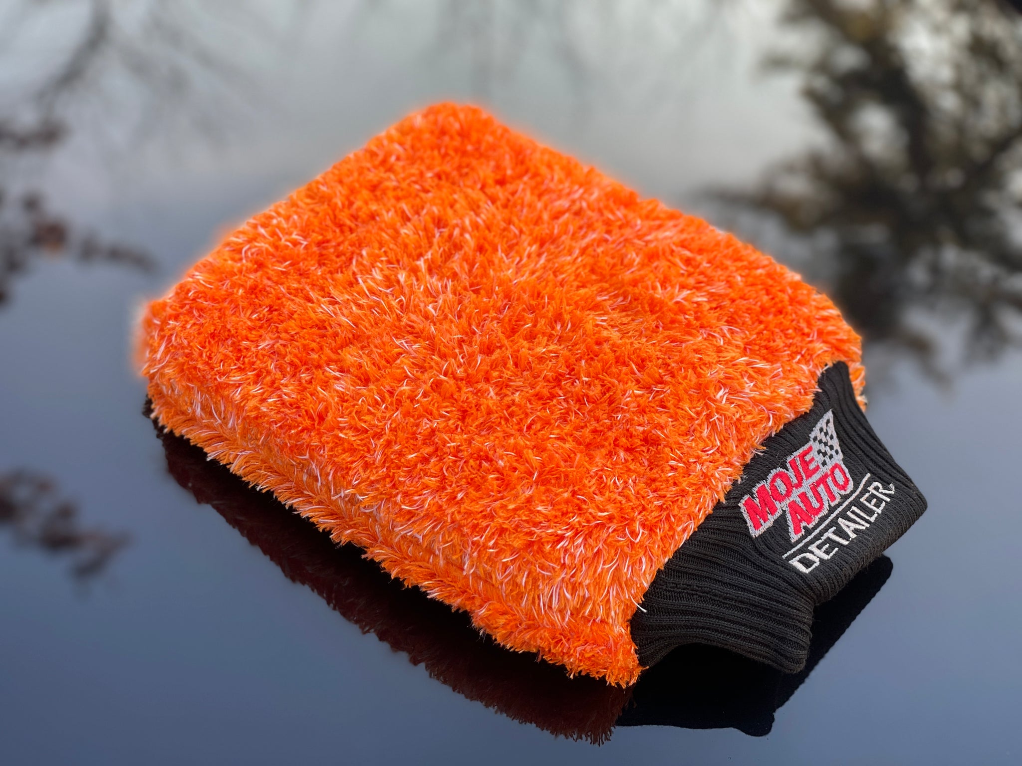 Auto Waschhandschuh Orange-Bär