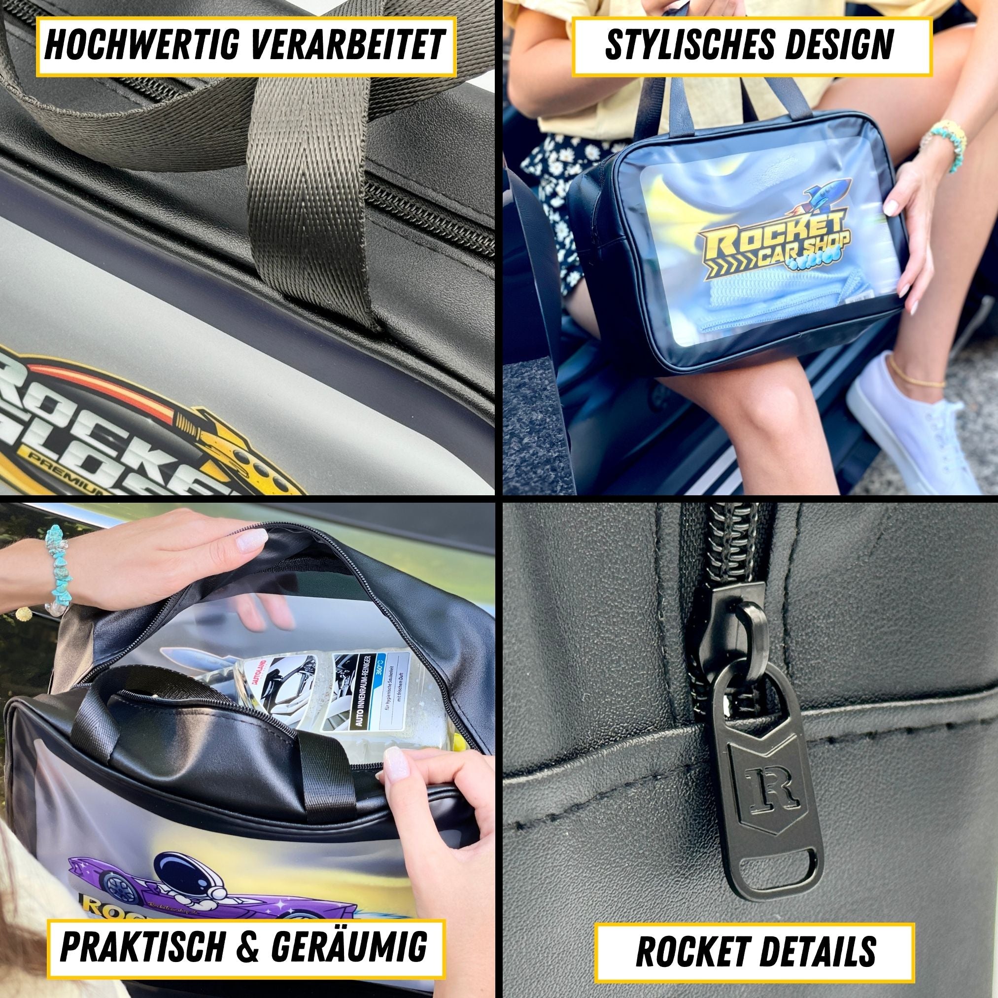 Rocket Gloss Detailing Bag - Autopflege Tasche - schwarz matt
