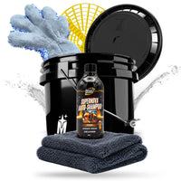 Komplettes Autopflege Waschset mit Wascheimer, Grit Guard, Mikrofasertuch und Supernova Auto Shampoo von Rocket Gloss