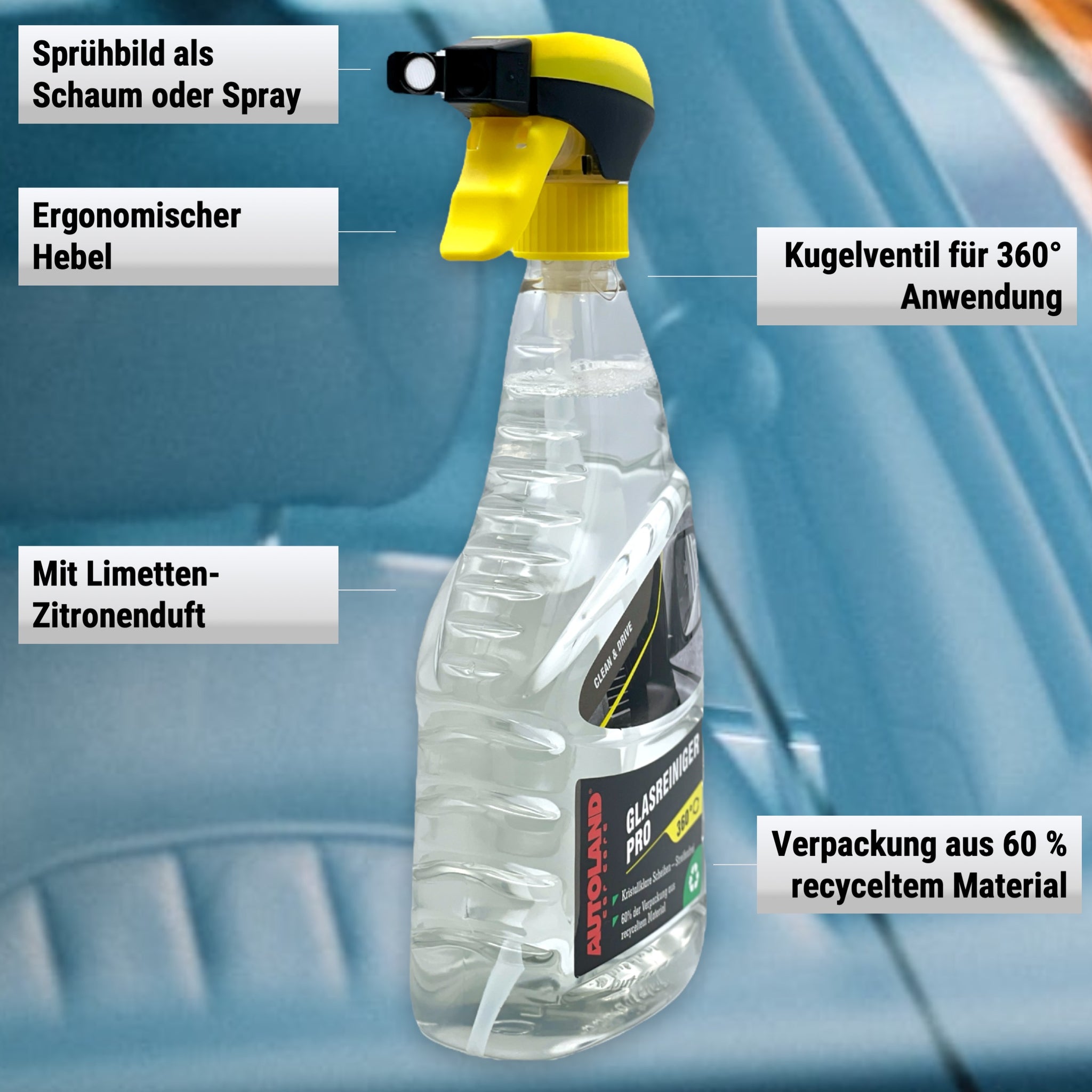 Glasreiniger Pro Autoland Car Care 670 ml - Autoscheiben reinigen