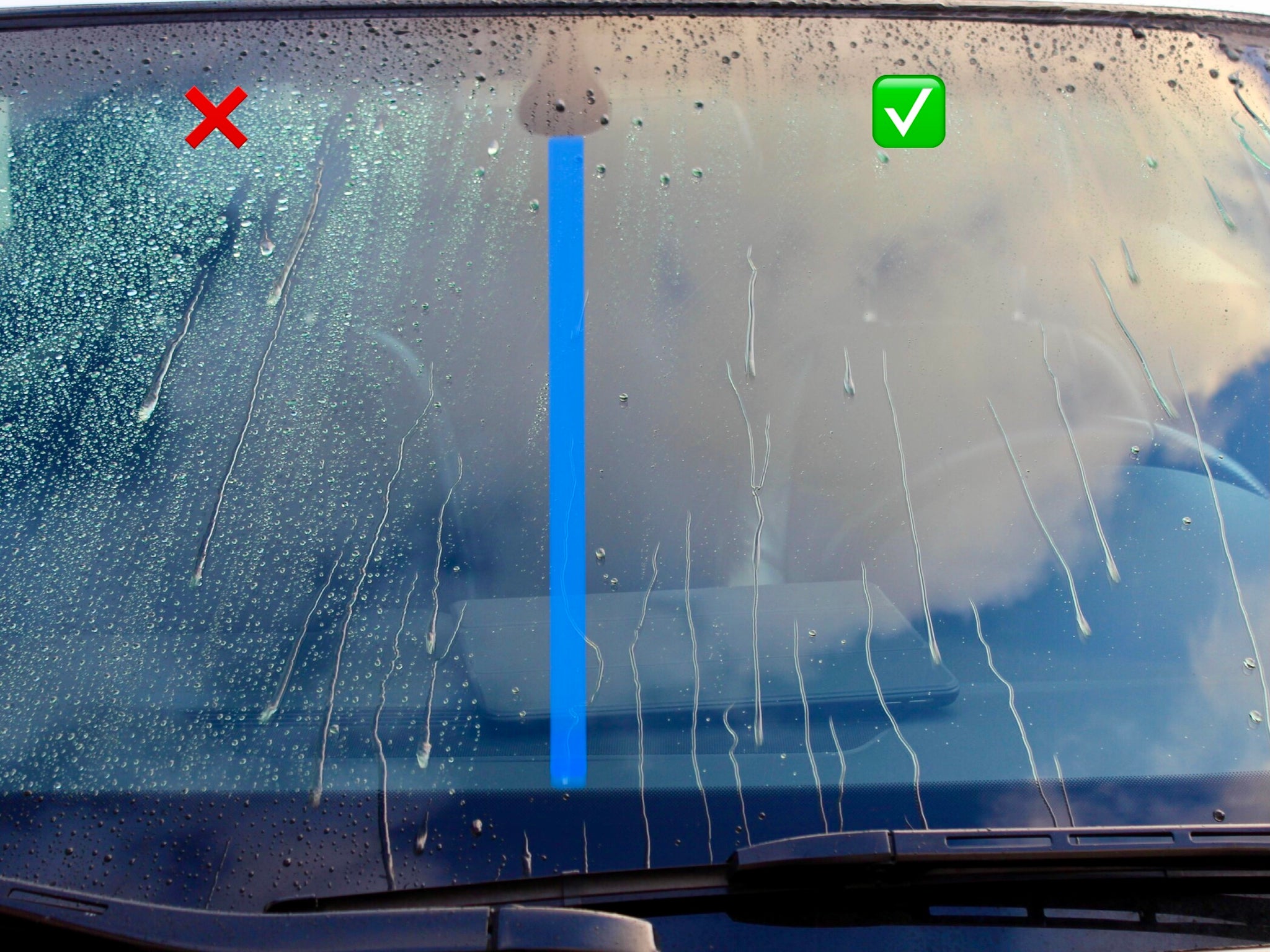 carron Anti-Rain Regenabweiser Profi-Set Autoscheibe Lotuseffekt  Glasversiegelung Reiniger + Abperleffekt Versiegelung